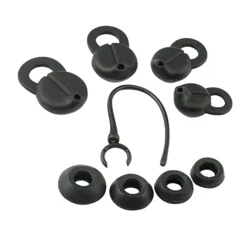 

9Pcs/Set Black Ear Buds Gels Earmuffs Ear Tip Hook Loop Clip Replacement for Jawbone ERA/EAR Icon HD Wireless Bluetooth Headset