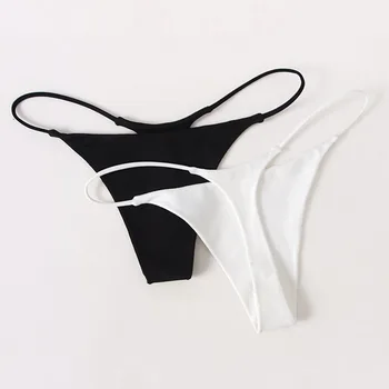 Cotton G String Women Panties Sexy Briefs Thong Low Waist T-back Beach Bikini Underwear Seamless Plus Size Female Lingerie S-2XL 5