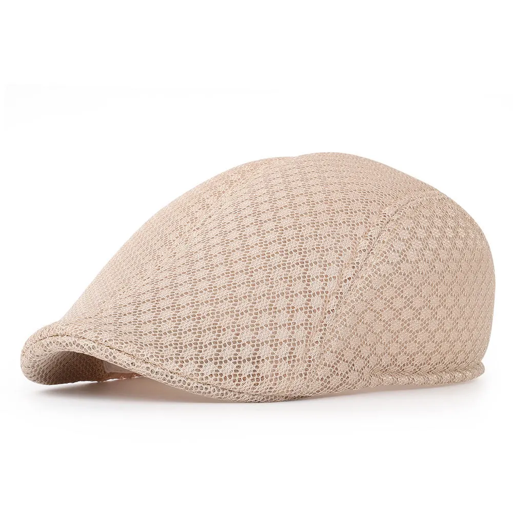 Béret Femme Réglable Motif Géométrique Multicolore Coton - Chapeau Décontracté Toutes Saisons