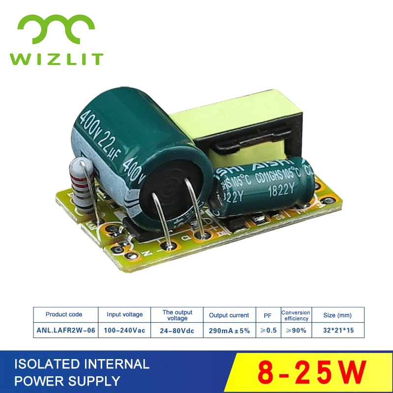 

8-25W Lighting Transformers Built-in Transformers for LEDs Power Supply Built-in Input Voltage 100-240V Output Voltage 24-80V