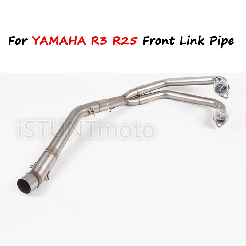Слипоны для Yamaha R25 R3 YZF R250 R300 побег на мотоцикле модифицированный полный Системы глушитель переднее соединение средняя Соединительная труба - Цвет: Титан