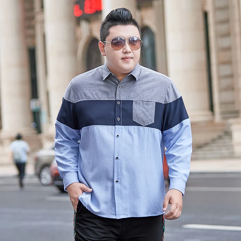 Новые Большие размеры 8XL 7XL 6XL 5XL 4XL мужские деловые повседневные рубашки с длинными рукавами классические мужские рубашки в полоску