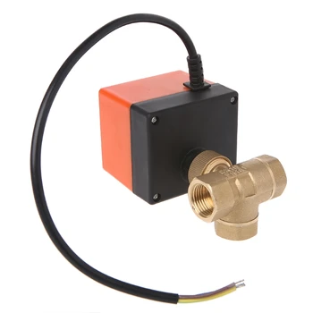 

2021 New 3 way motorized ball valve electric Three line two way control AC 220 DN15/20/25