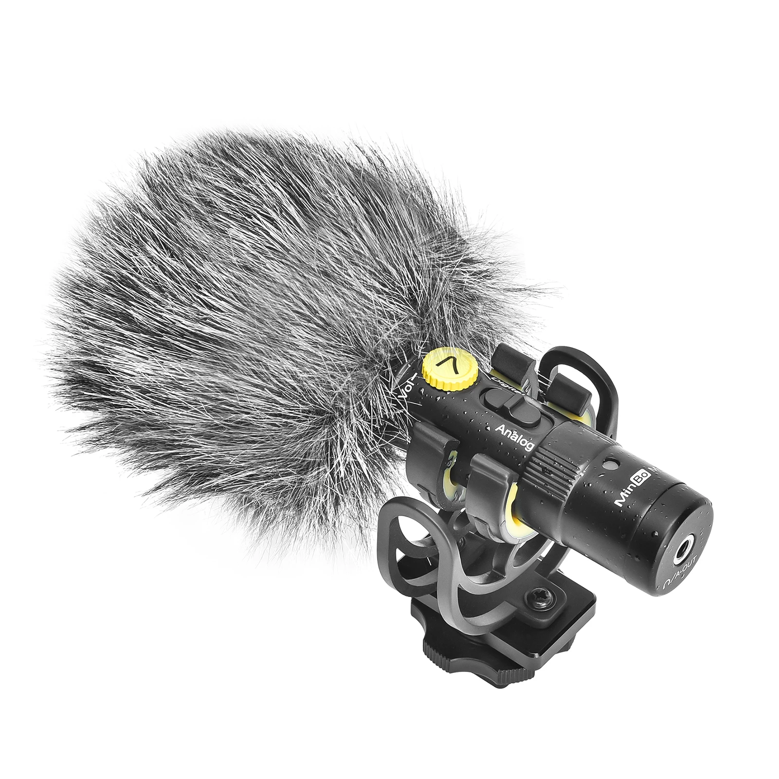 M1 Mini Cardioid Condenser Smartphone Microphone On-Camera Mic Digital & Analog Dual Modes Real-Time Monitoring Photo Studio