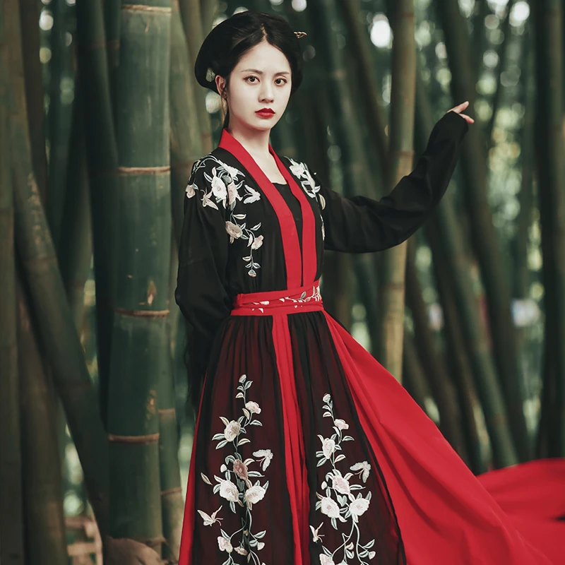 Женские костюмы Hanfu китайский стиль повседневное осеннее платье традиционная