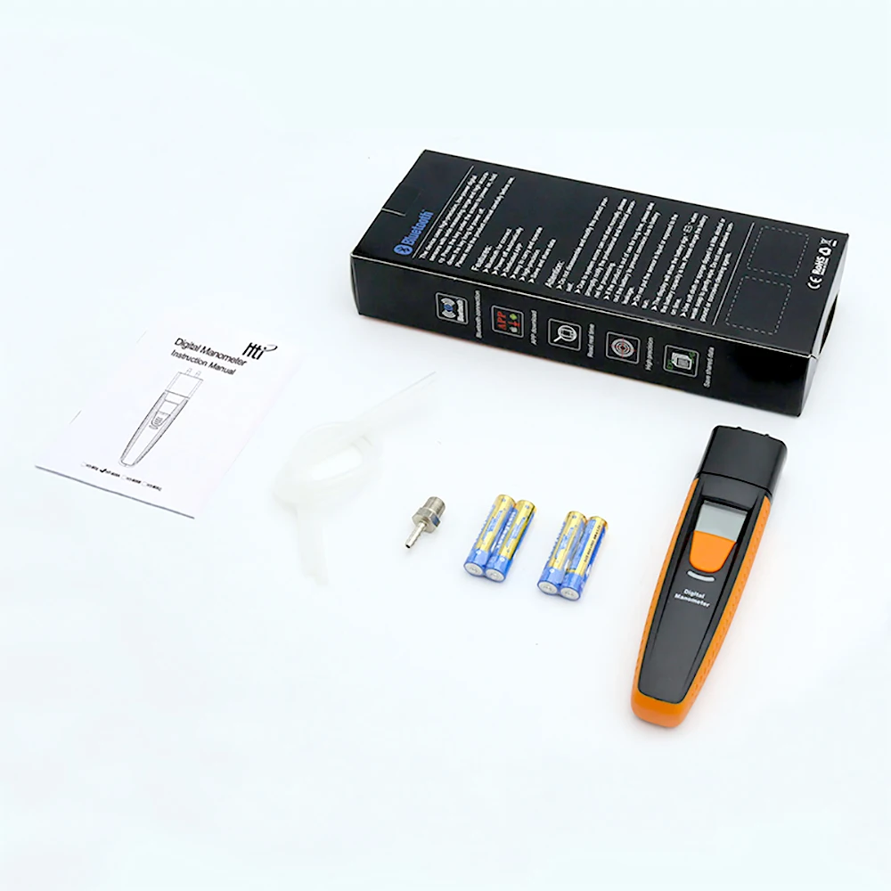 HT-805A Bluetooth Digital Manometer Air Pressure Meter Pressure Gauge Gas Tester 