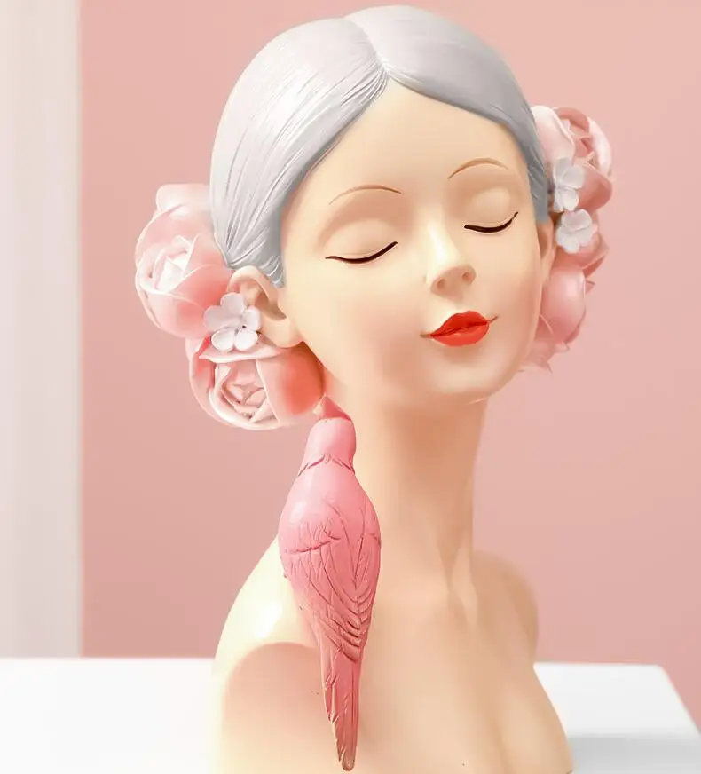 European Resin Statues Beauty Woman Ornaments Wedding Gifts Crafts Home Livingroom Table