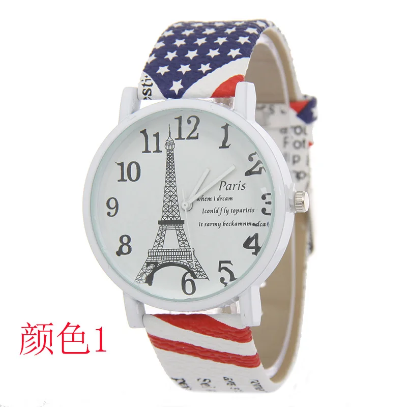 

Sound Jiao sloggi Women's Belt Watch Classic with Numbers Paris Eiffel Tower Quartz Watch AliExpress Hot Selling