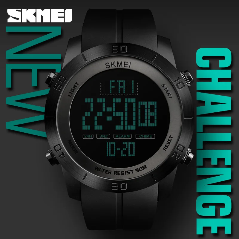 

Skmei New Style Double Time Multi-functional Waterproof Students Electronic Watch Outdoor Sports-Style Countdown Men's Watch