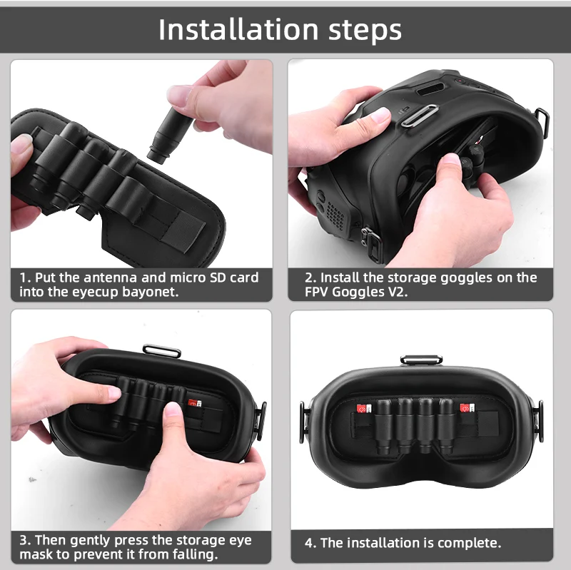 5328S Propeller, install the storage goggles into the eyecup bayonet FPV Goggles