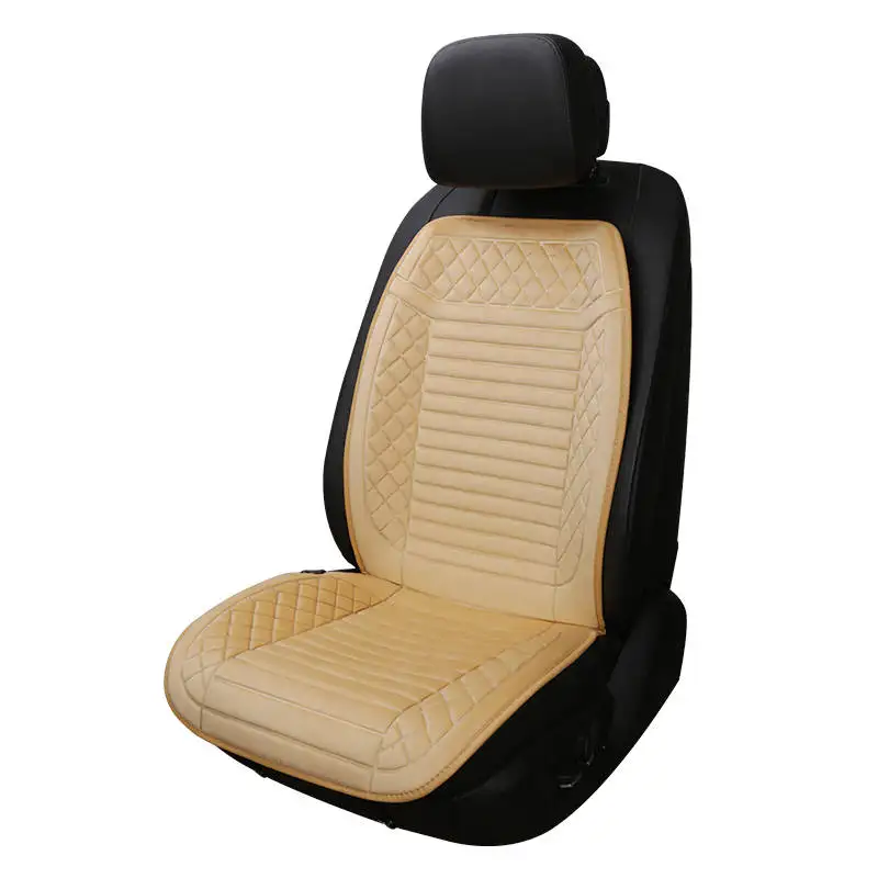 beige B front 12V 12 В/24 В Подогреваемая наволочка чехол для сиденья, подогреватель, зимняя Бытовая Подушка cardriver подушка для сиденья с подогревом - Название цвета: beige B front 12V
