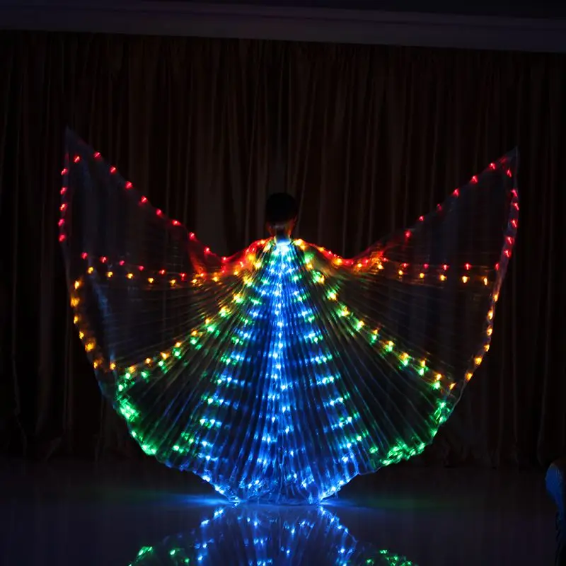 

360 Degree Belly Dance Wings Bee-style LED Lighted Big Dancing Wings Big Wings Dancing Glowing Props (without Battery)