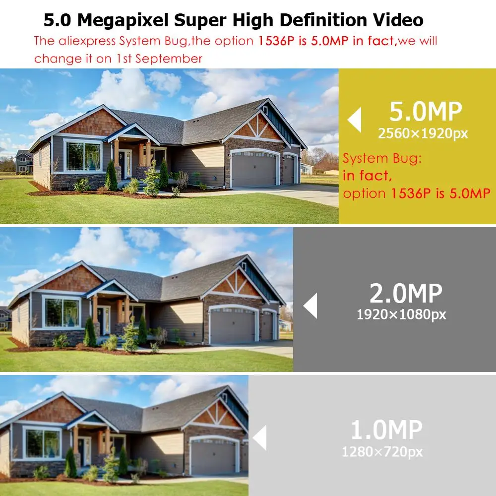 Hiseeu 8CH 5.0MP камера безопасности комплект 4 шт. 720P 1080P 1920P AHD Водонепроницаемая уличная камера комплект наружного видеонаблюдения