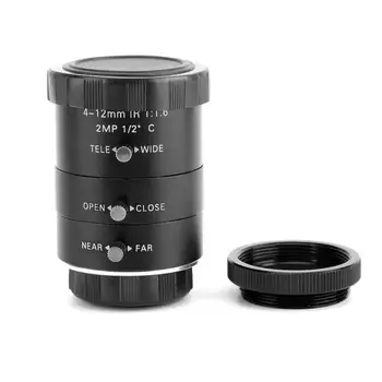 

Manual Aperture C-Mount CCTV Security Camera Zoom Lens 1080P 4-12mm