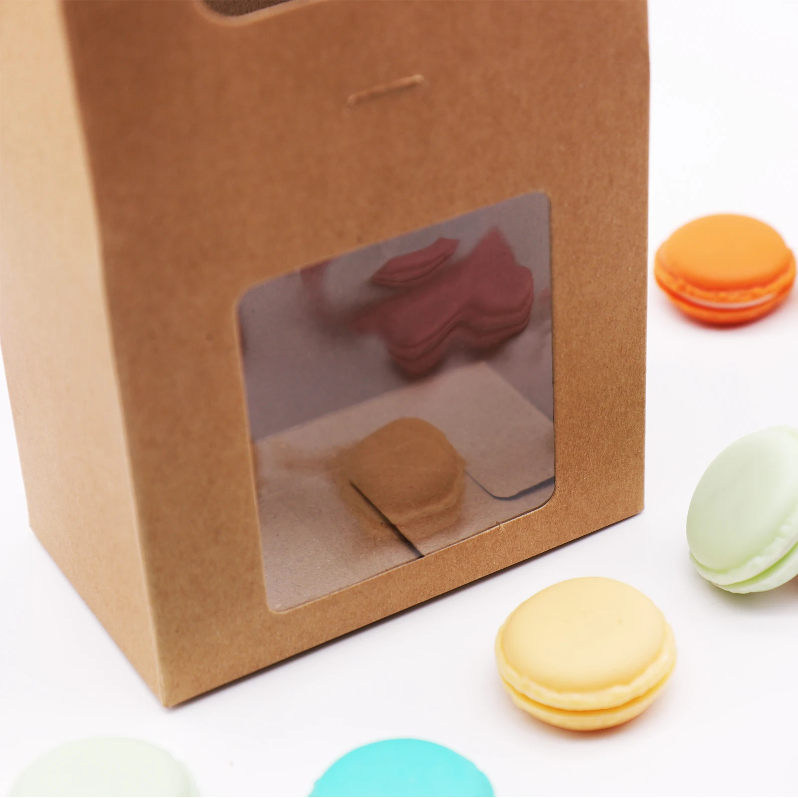 12 шт./лот винтажная коробка из крафт бумаги для печенья шоколада конфет сумочка