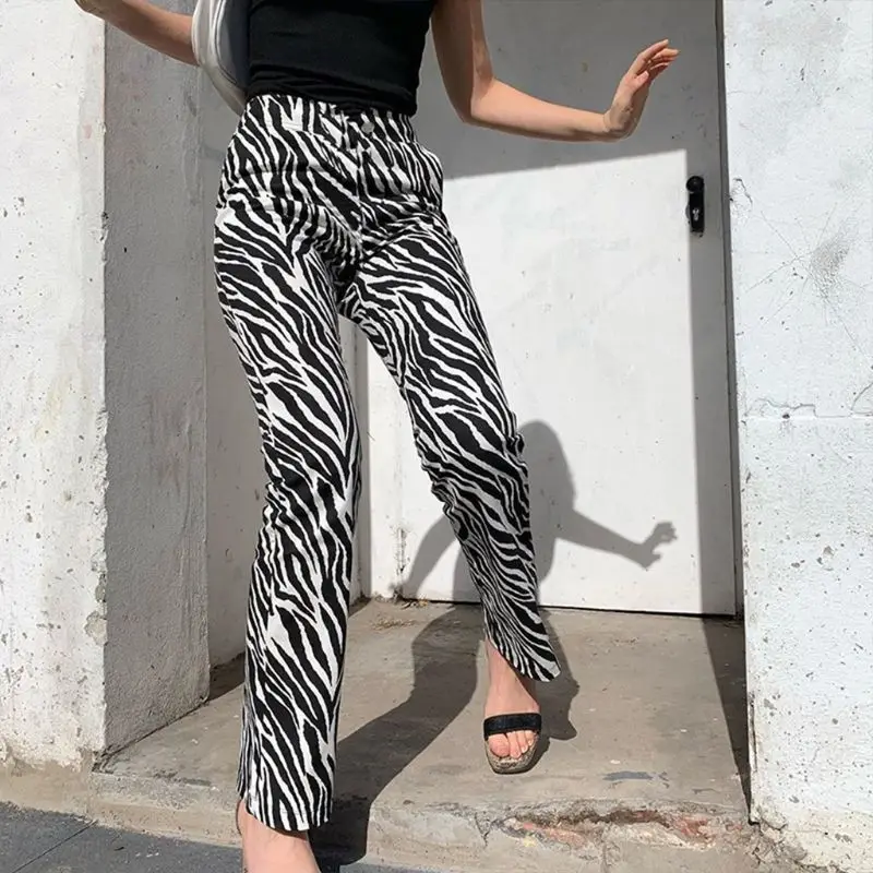 2020 Zebra Animal Print Elegant Pants Capris Harajuku High Waist Trousers Ladies Casual Office Pants Women Streetwear 2020 Zebra Animal Print Elegant Pants Capris Harajuku High Waist Trousers Ladies Casual Office Pants Women Streetwear