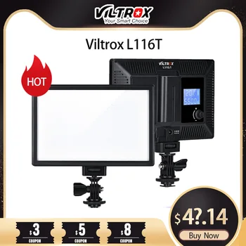 

Viltrox L116T LED Video Light Lighting Bi-Color Dimmable Slim DSLR Battery Charger for Canon Nikon Camera Facebook YouTube Live
