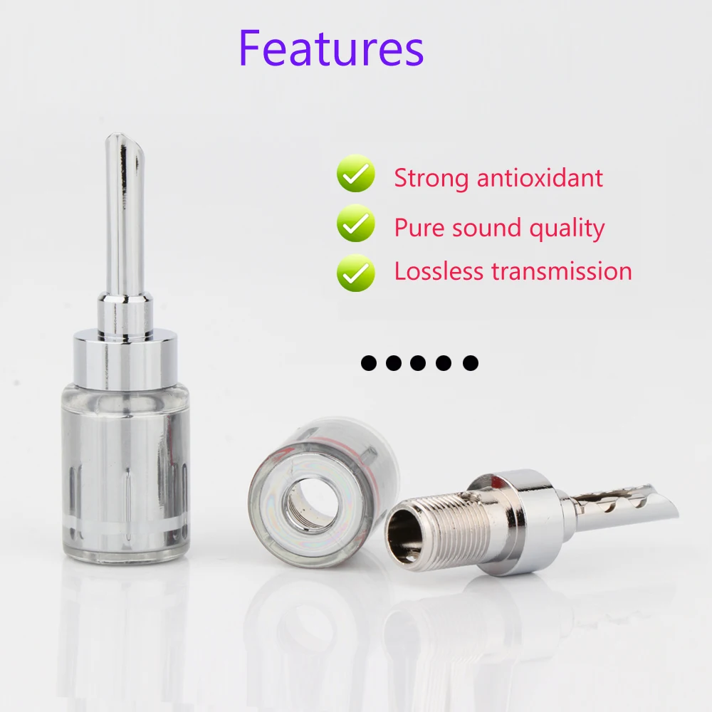 Hohe Qualität BA1439R Rhodium Überzogene Banana Stecker Adapter Draht Lautsprecher Anschlüsse Für DY Lautsprecher Kabel – Detail 1