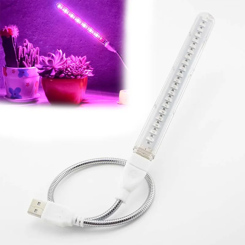 

21 Светодиодный светильник для выращивания растений, USB фонарь для выращивания, красный синий постоянный ток, 5 В, фитолампа полного спектра, 21 гибсветильник светильник для помещений