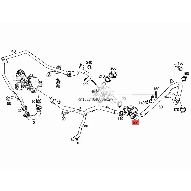 Automotive engine coolant line shutoff valve W117 CLA180 W156mer ced