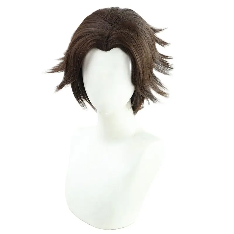 halloween outfits Game LOL Arcane Viktor Cosplay Wig The Machine Herald Viktor Short Brown Heat Resistant Synthetic Hair Wigs + Wig Cap sexy cosplay Cosplay Costumes