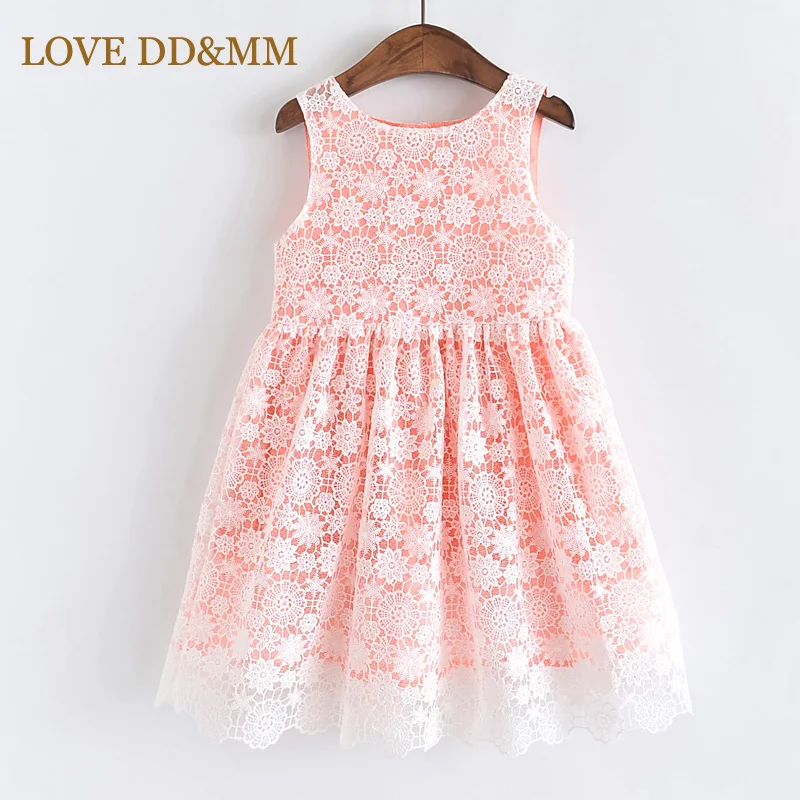 Платья для девочек LOVE DD & MM Детская Одежда модное милое ажурное кружевное