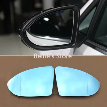 

For Volkswagen Golf 6/7 Car Rearview Mirror Wide Angle Hyperbola Blue Mirror Arrow LED Turning Signal Lights