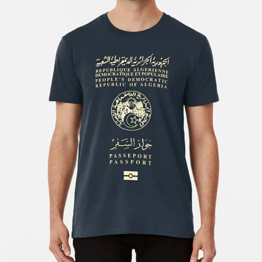 Тёмно-синий AlgerianPassport футболка morocco algeria africa патриотизм i love algeria oran - Цвет: Тёмно-синий