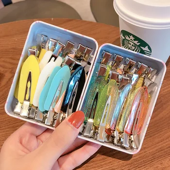 Tanie 10/20 Sztuk/pudło Nowe Kobiety Dziewczyny Kolorowe Akrylowe Bez śladu Ornament Spinki Do Włosów Pani Piękne Spinki Kobiece Moda Akcesoria Do Włosów