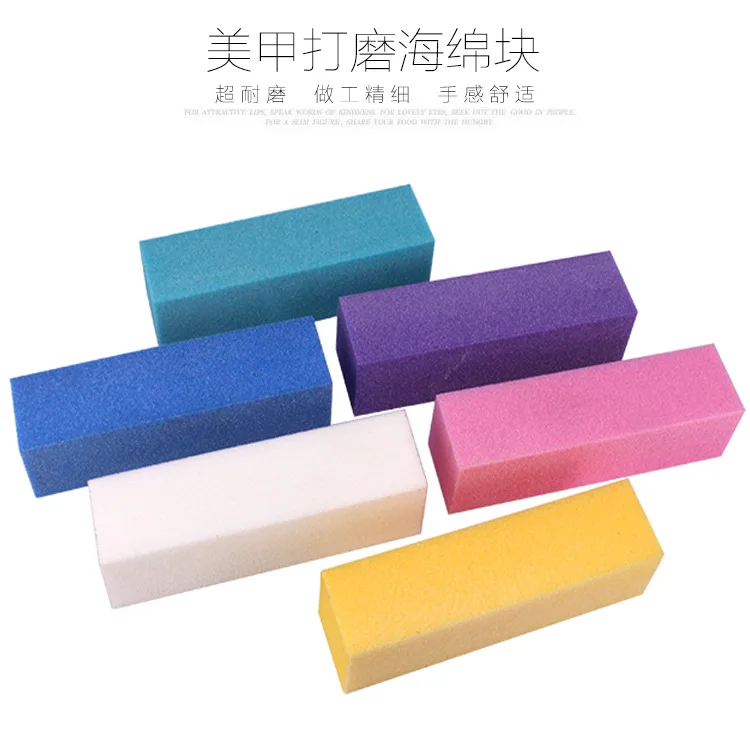 

4 Way Shiner Nail Buffer Block Four sides polished nail file sponge Nail file Nail Buffing Block 3-Way Medium/Coarse 50-pcs