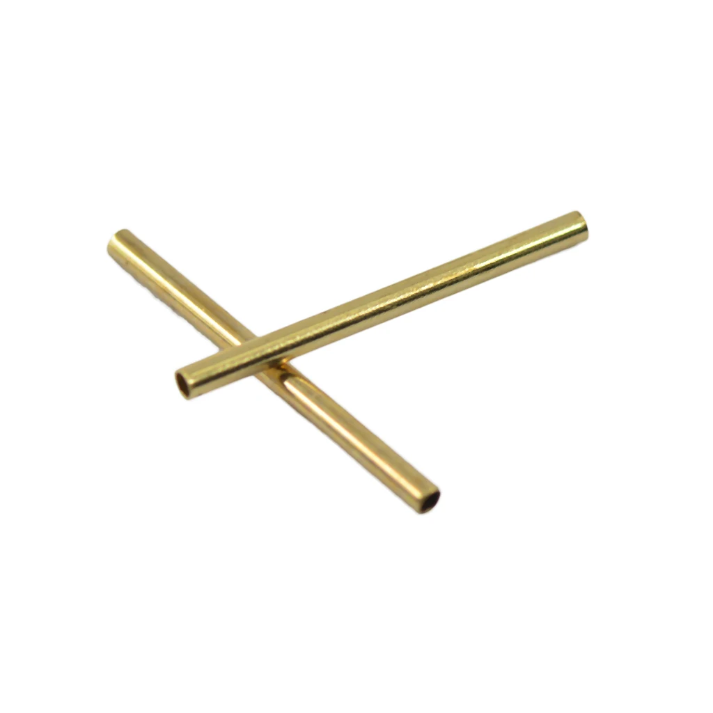 50pcs Tube Loose Beads 20 x 1.5 mm Gold Plated Spacer Metal Tube Beads