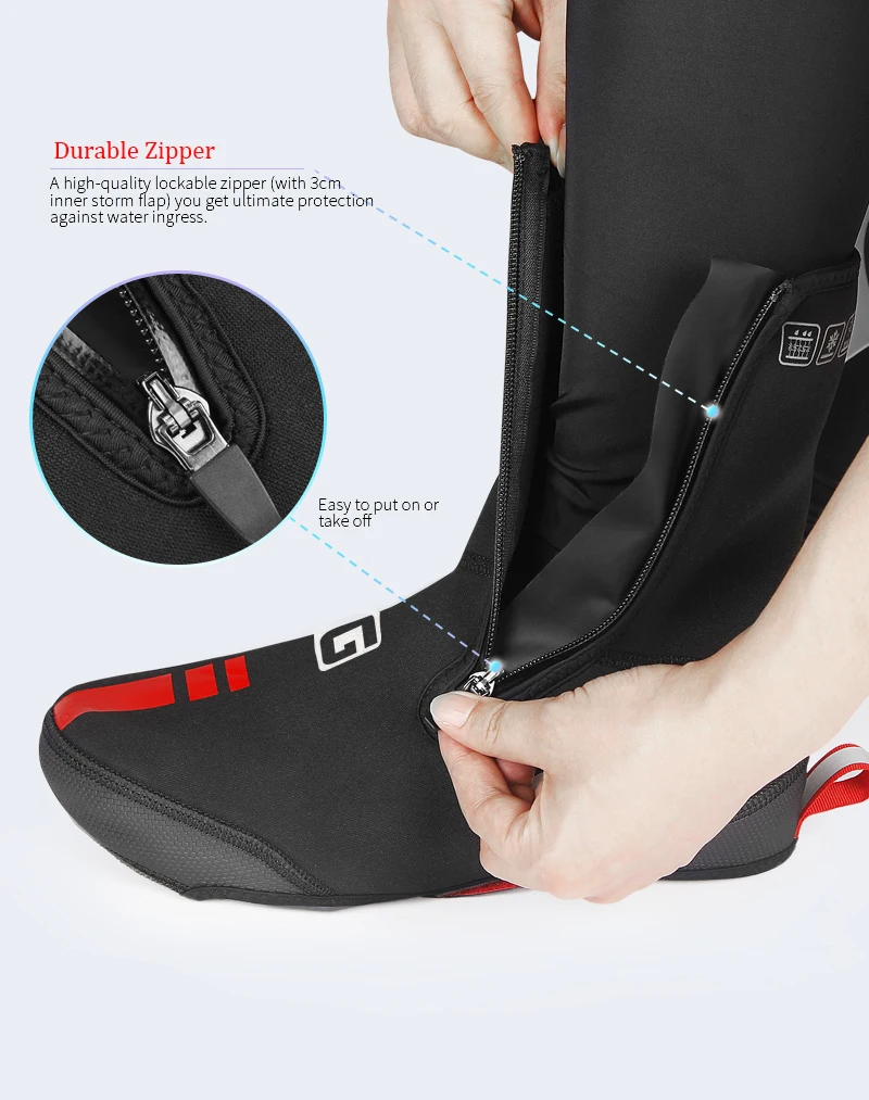 Winter Cycling Shoe Cover For MTB Road Bike Waterproof Bicycle Overshoes Sports Neoprene Thermal Warm Riding Lock Booties Covers