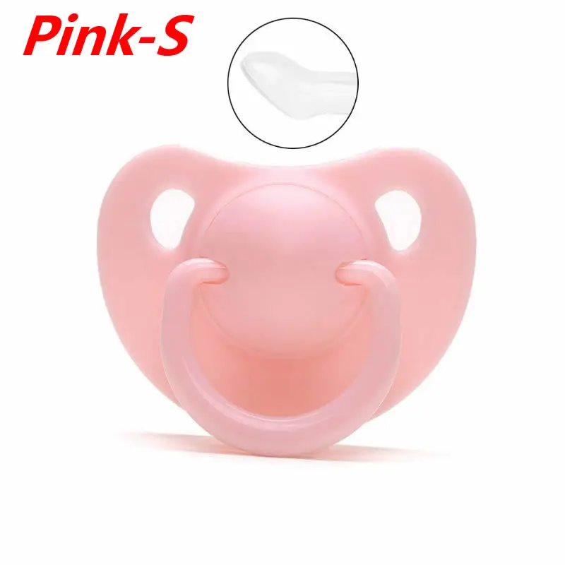 Pink-S Соски-пустышки для новорожденных; силиконовая соска для детей; Ортодонтическая Соска для мальчиков и девочек; Новинка; XXFE - Цвет: Pink-S