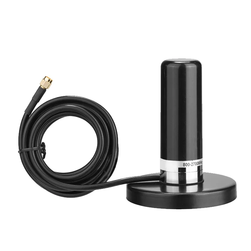 GSM 2G 3G 4G Antenna 35dBi 800-2700MHz 3 Meters Cable SMA Male N Male Vehicle Car 9cm Magnetic Mount Antena Signal Booster