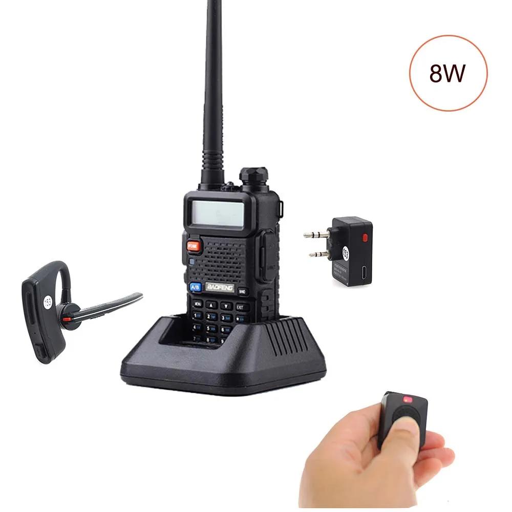 Портативная рация BaoFeng UV 5R 8 Вт Двухдиапазонная двухсторонняя радиосвязь Pofung