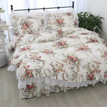 

Bedding set Warm cotton Versatile Floral Group flower Quilt Cover Pillow Case Pastoral Princess Bedspread Article HM-15F