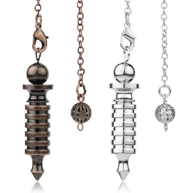 

Metal Pendulum For Dowsing Divination Reiki Healing Spiritual Wicca Women Men Amulet Screw Shape Pendule Charm Jewelry