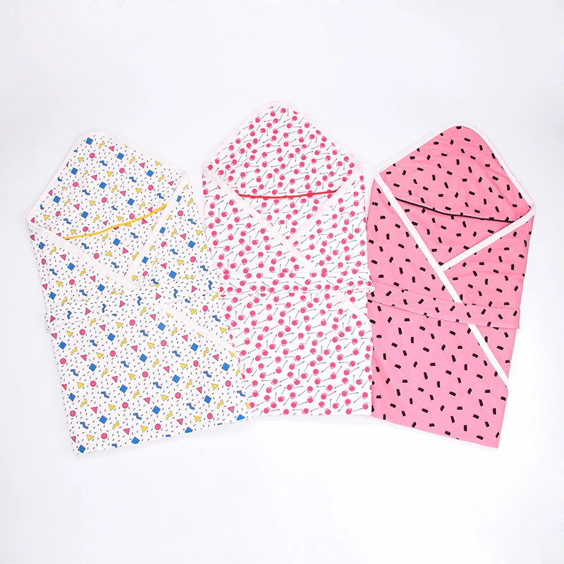 Baby Wrap 0-3 Months Newborn Blanket Gauze Swaddle Blanket Printing Toddler Cotton Blankets Summer BMT014