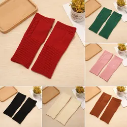 Winter Warm Arm Cover Solid Color Neutral Casual Twisted Jacquard Decorative Soft Comfortable Knitted Cashmere Arm Cover