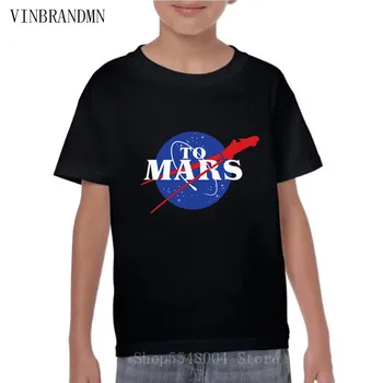 

StarmanX T Shirts Boys SpaceX T-Shirt Elon Musk Space Journey To Mars Tshirt Kids Rocket Starman Car Clothes Tesla Roadster Tees