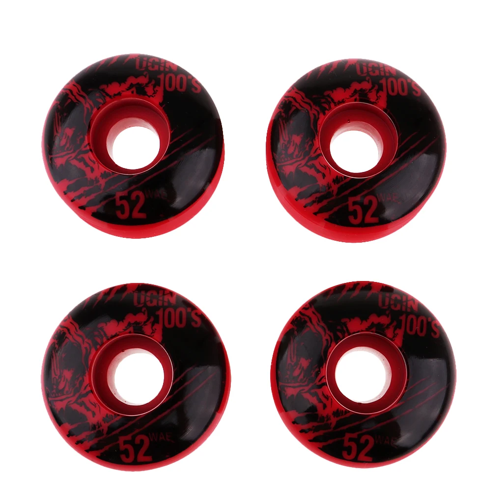 4pcs 52mm 100A High Performance Skateboard Wheels Durable PU Skate Wheels 100A Skateboard Part
