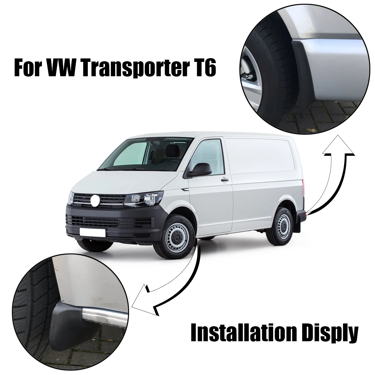 Комплект литых брызговиков для VW Transporter Caravelle T6 Multivan Kombi 2015 2019 брызговики от