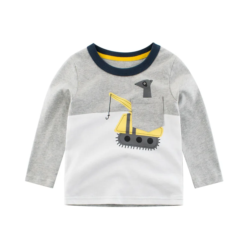 

LOOZYKIT Kids Clothing Baby Boys T-shirt Cartoon Mouse Pattern Long-sleeved Tops 2019 Autumn Children Boys Cotton Cloths