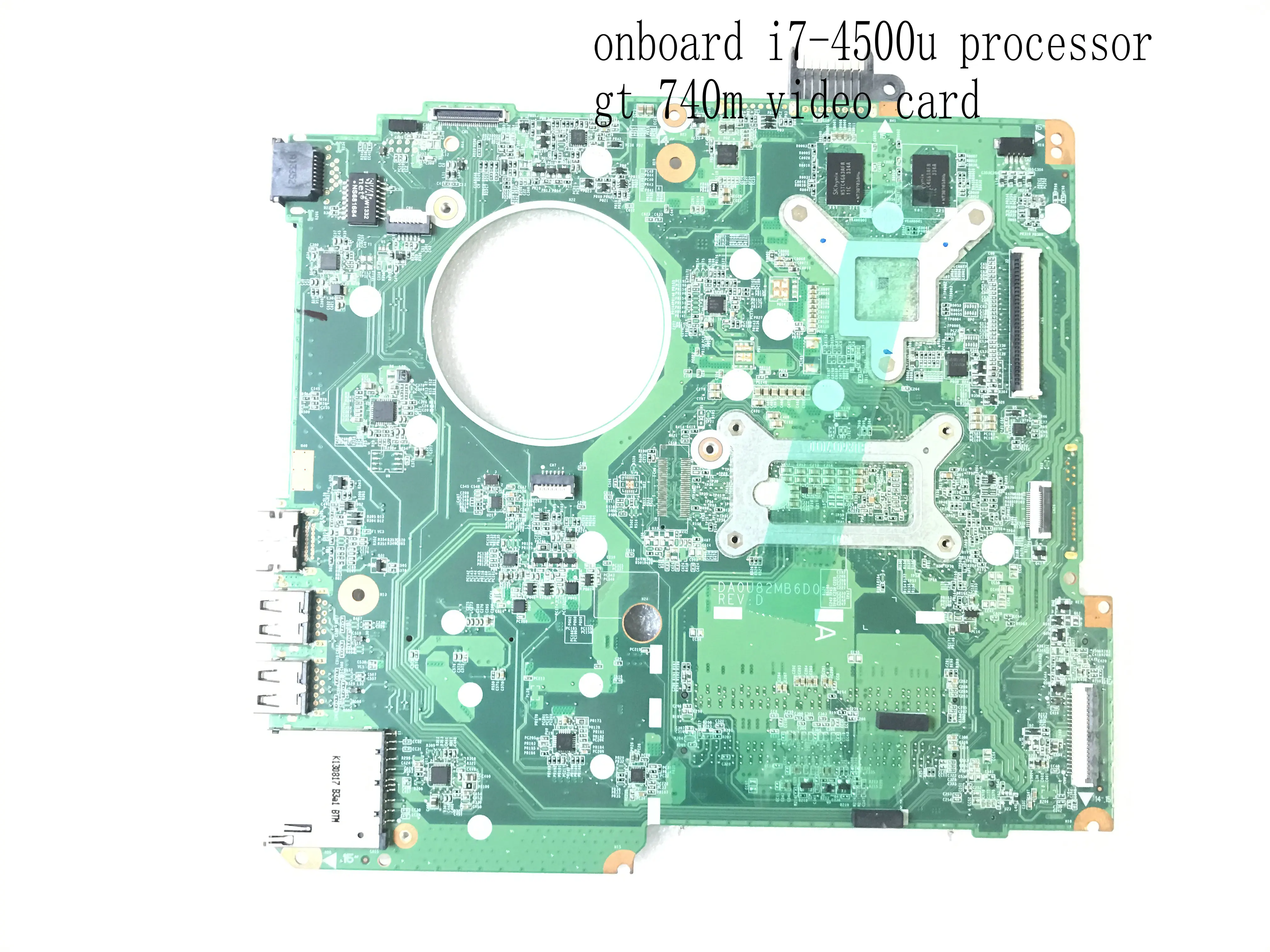 BiNFUL, запас, квалифицированный ОК, 737986-501 DA0U82MB6D0 для hp PAVILION 15-N материнская плата для ноутбука, процессор I7-4500U GT 740M