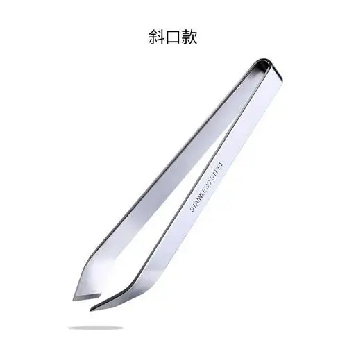 oblique mouth Нержавеющая сталь свинья машинка для стрижки Волос Потяните курицу зажим для волос рыбные кости заколки для волос пинцет для удаления волос плоскогубцы Кухонные гаджеты - Цвет: oblique mouth