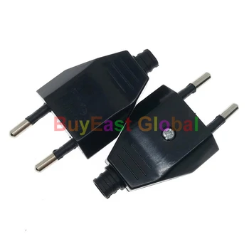 

(10 PCS) EU European Type C Rewireable DIY Main Power Plug AC 100~250V 2.5A Black Color