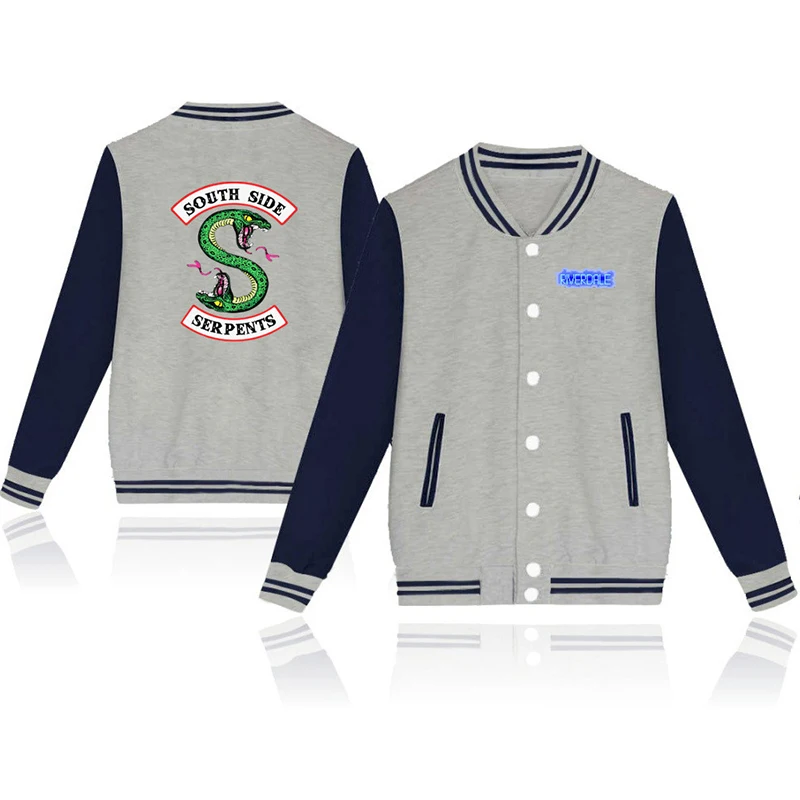 jacket 2 American TV South Side Serpents Riverdale Southside Women Fashion Jacket South Side Mens Female Fans Casual Baseball Jacket - Цвет: jacket 2