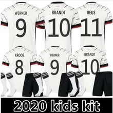 Новинка, Детский комплект+ носки Germanyes, евро, домашняя футбольная майка REUS, слитые Вернер 19 20 MULLER Hummels Draxler KROOS, Детские майки