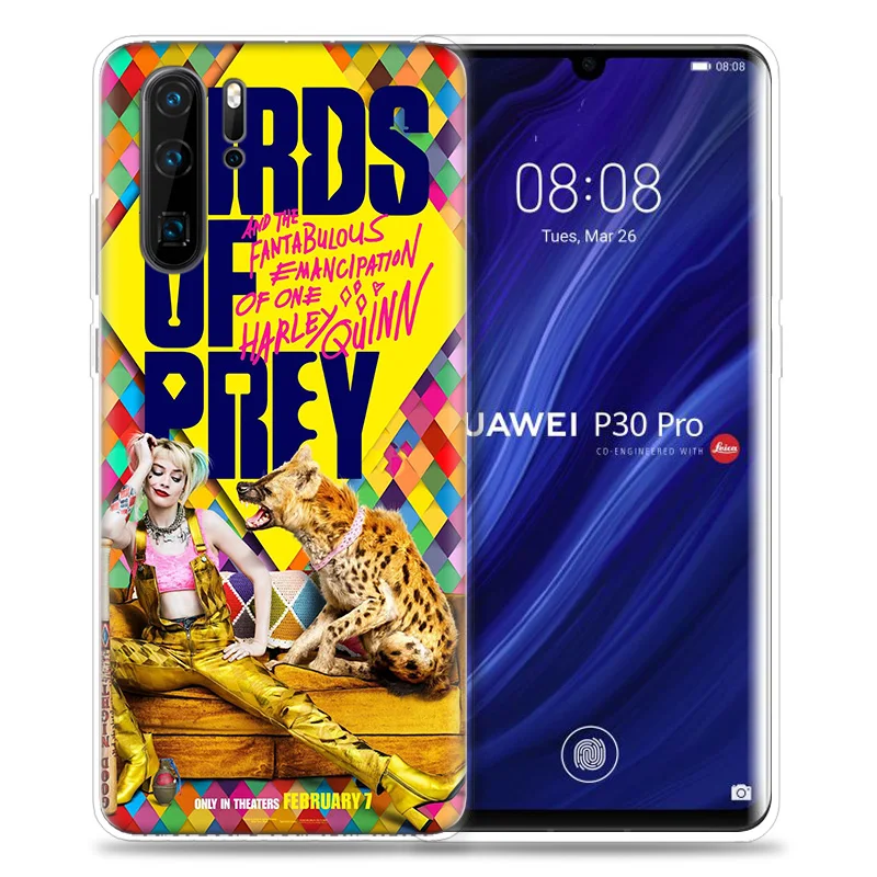 Чехол Харли Квинн с птицами добычи 2020 для Huawei P20 P40 Lite E P30 P10 P9 P Smart Plus 2019 Mate 10 20 Pro