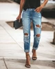 2022 New Women Fashion Mid Waist Boyfriend Big Ripped Hole Jeans Casual High Street Denim Pants Sexy Vintage Pencil Calca Jeans ► Photo 1/6